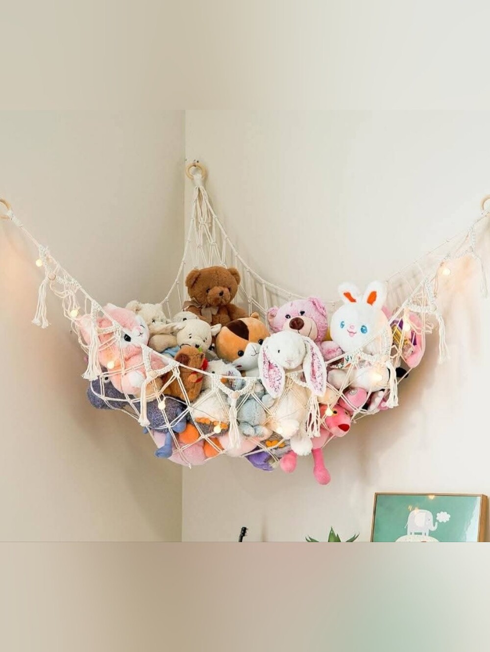 Hanging Macrame Toy Hammock